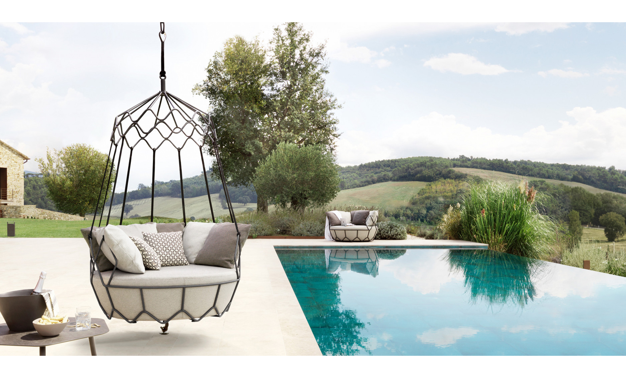 swinging patio sofa