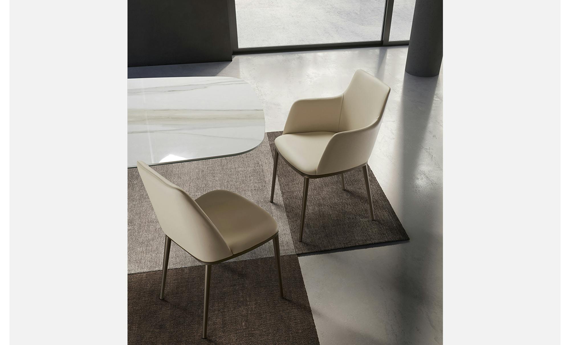 Max dining chair bronze legs In Stock Fanuli Furniture