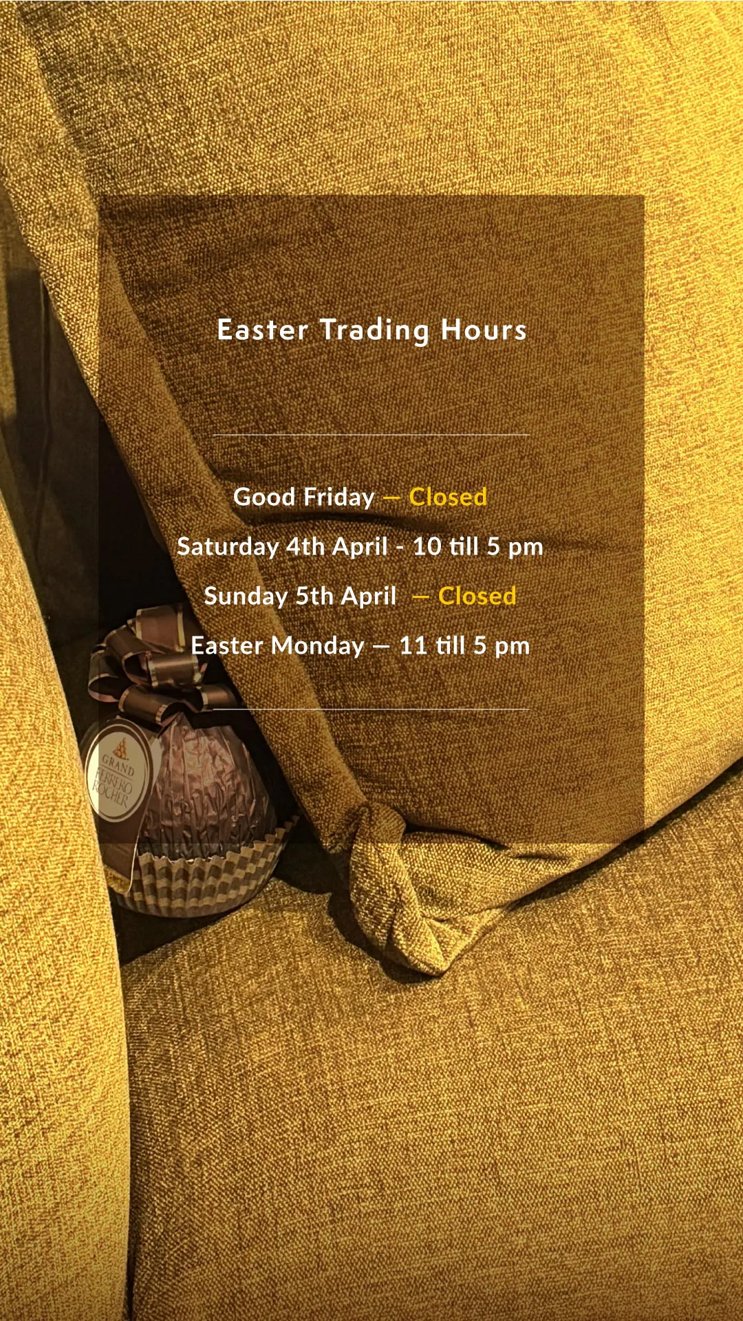 EASTER TRADING HOURS