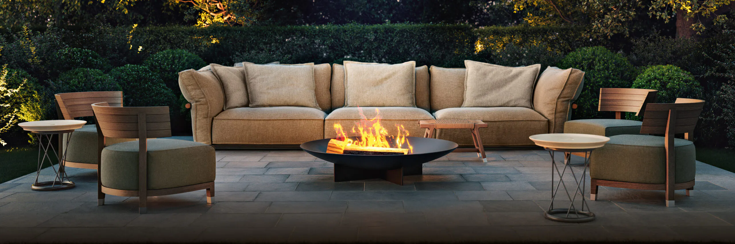 Flexform Outdoor Lounge Chairs